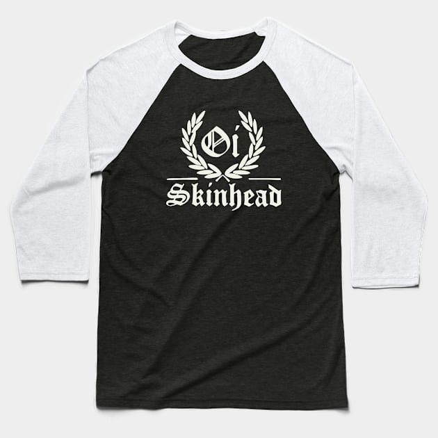 Oi Skinhead Baseball T-Shirt by lrvarley